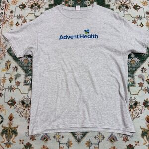 Advent Health Mens T Shirt Grey Short Sleeve Crew Neck